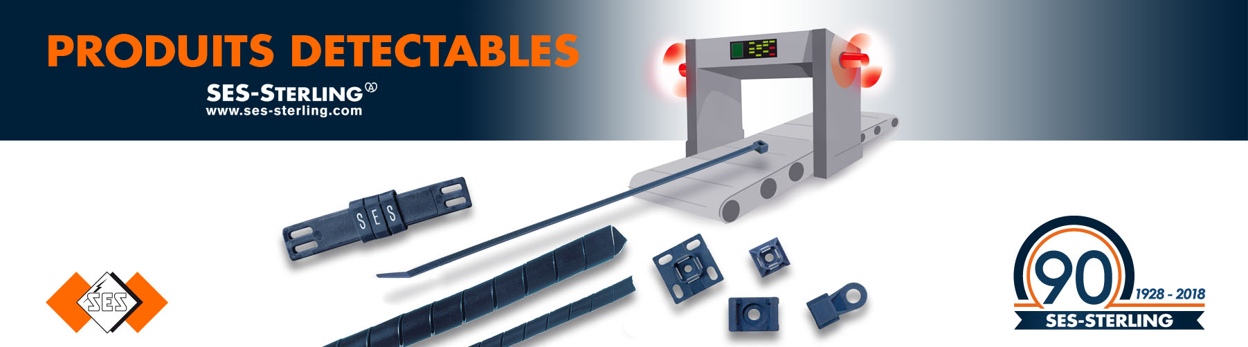 Accessoires de câblage détectables Accessoires de cablâge détectables au détecteur à métaux