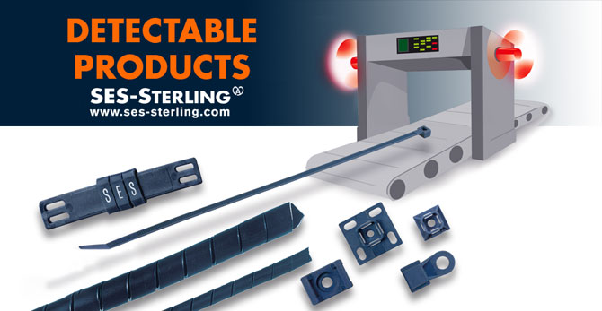 Detectable cable accessories: spiral tube, cable identification, cable ties, bases and tie cradle
