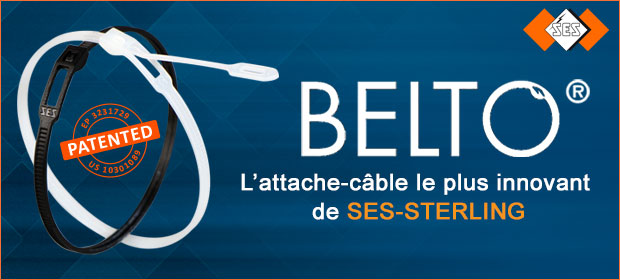 Attache-câble à tête plate BELTO par SES-STERLING