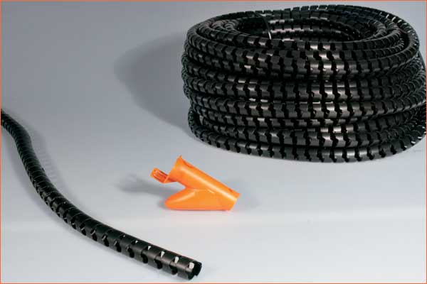 Gaine de protection des câbles PLIOZIP noire