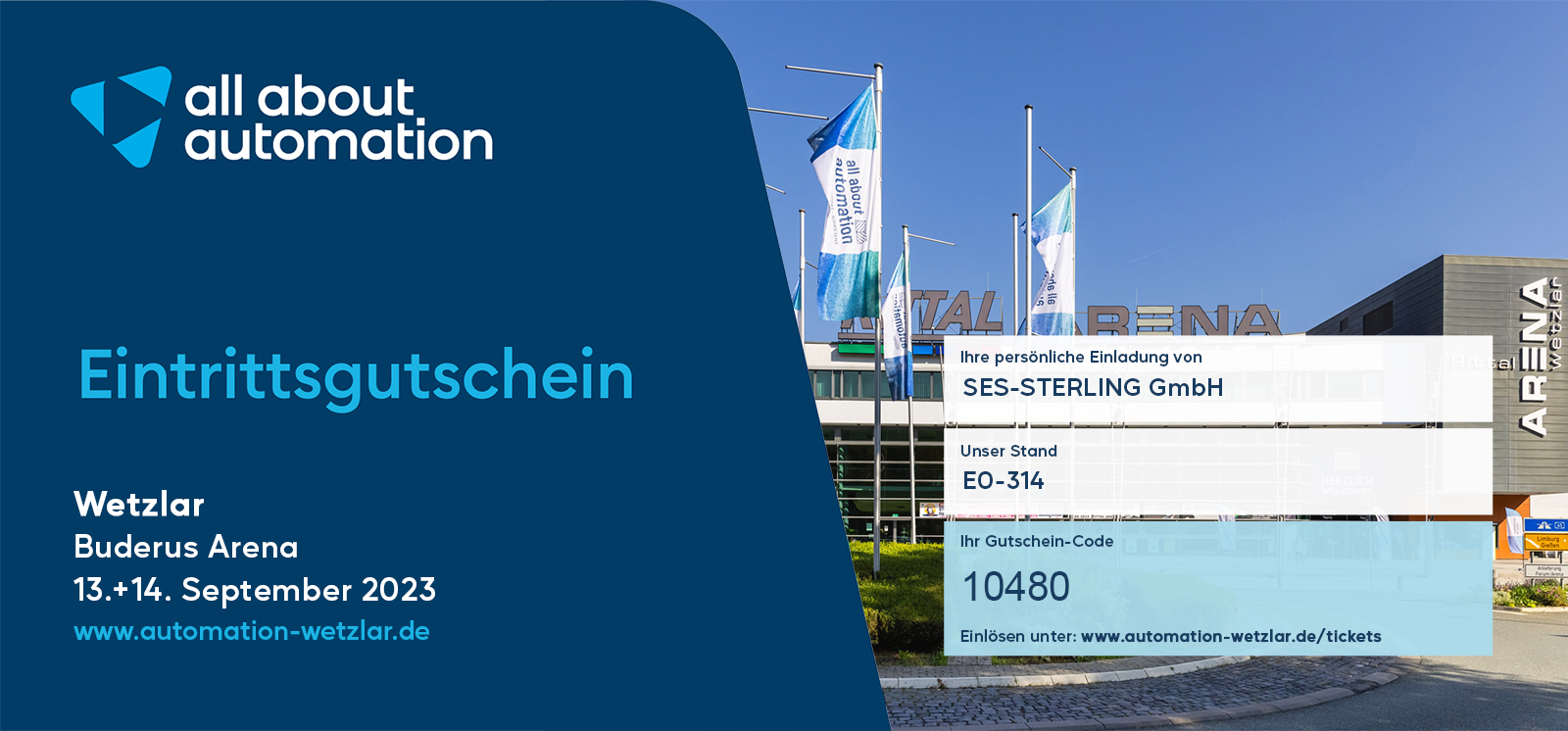 Frei entritt code All About Automation Wetzlar 2023