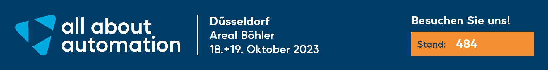 Banner All About Automation Düsseldorf 2023 - SES-STERLING